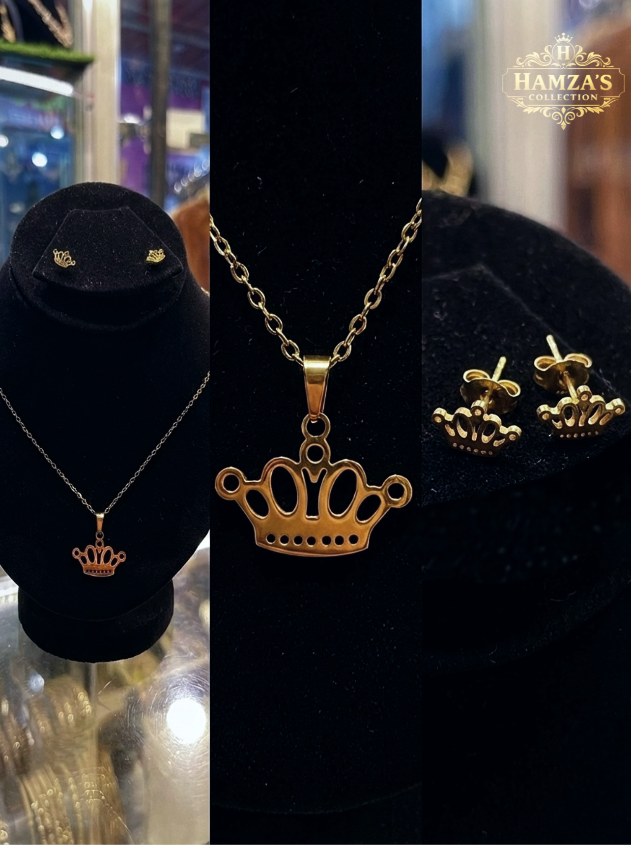 GOLD PLATED LOCKET SET